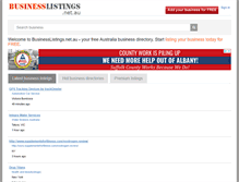 Tablet Screenshot of businesslistings.net.au